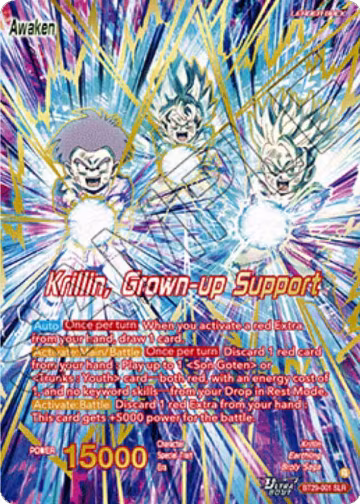 Krillin // Krillin, Grown-up Support (SLR) (BT29-001), Fearsome Rivals — DB Super card price