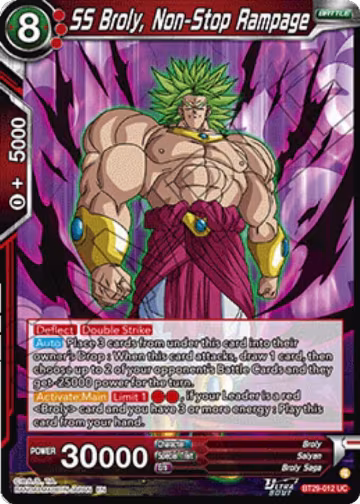 SS Broly, Non-Stop Rampage (BT29-012), Fearsome Rivals — DB Super card price