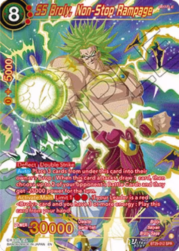 SS Broly, Non-Stop Rampage (SPR) (BT29-012), Fearsome Rivals — DB Super card price