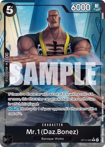 Mr.1 (Daz.Bonez) (Alternate Art) (OP14-090), The Azure Sea's Seven — One Piece card price
