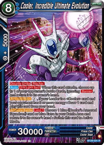 Cooler, Incredible Ultimate Evolution (BT29-031), Fearsome Rivals — DB Super card price