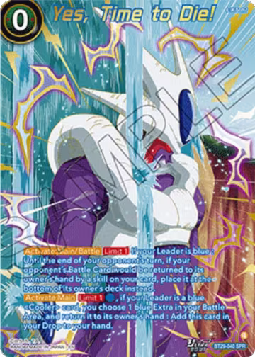 Yes, Time to Die! (SPR) (BT29-040), Fearsome Rivals — DB Super card price