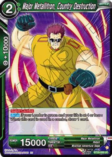 Major Metallitron, Country Destruction (BT29-056), Fearsome Rivals — DB Super card price