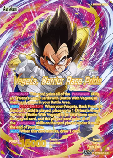 Vegeta // Vegeta, Warrior Race Pride (SLR) (BT29-057), Fearsome Rivals — DB Super card price