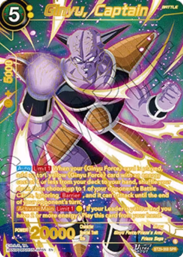 Ginyu, Captain (SPR) (BT29-069), Fearsome Rivals — DB Super card price