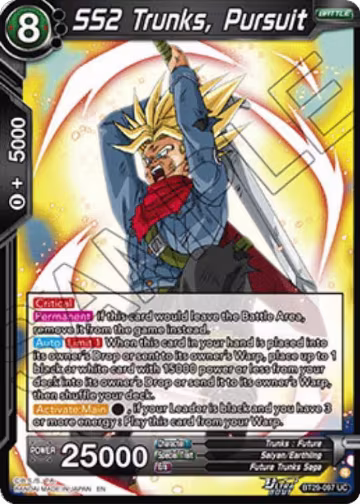 SS2 Trunks, Pursuit (BT29-097), Fearsome Rivals — DB Super card price