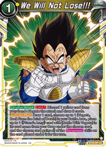 We Will Not Lose!!! (BT29-081), Fearsome Rivals — DB Super card price