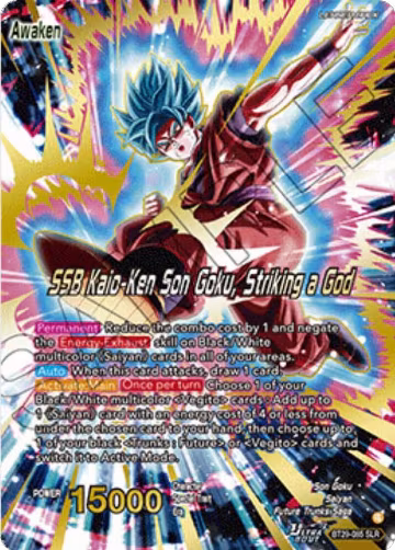 Son Goku // SSB Kaio-Ken Son Goku, Striking a God (SLR) (BT29-085), Fearsome Rivals — DB Super card price