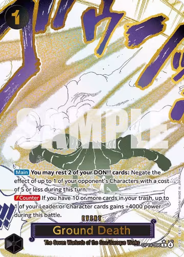 Ground Death (Alternate Art) (OP14-096), The Azure Sea's Seven — One Piece card price