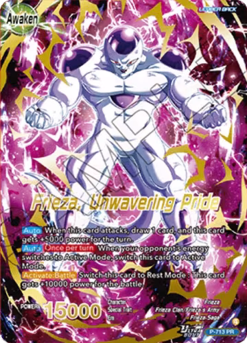 Frieza // Frieza, Unwavering Pride (Gold-Stamped) (P-713), Promotion Cards — DB Super card price