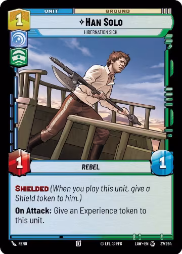 Han Solo - Hibernation Sick (37/264), A Lawless Time — Star Wars card price