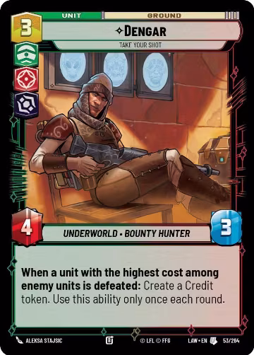 Dengar - Take Your Shot (53/264), A Lawless Time — Star Wars card price