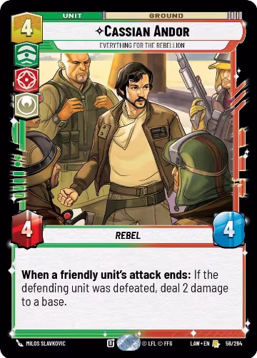 Cassian Andor - Everything for the Rebellion (56/264), A Lawless Time — Star Wars card price