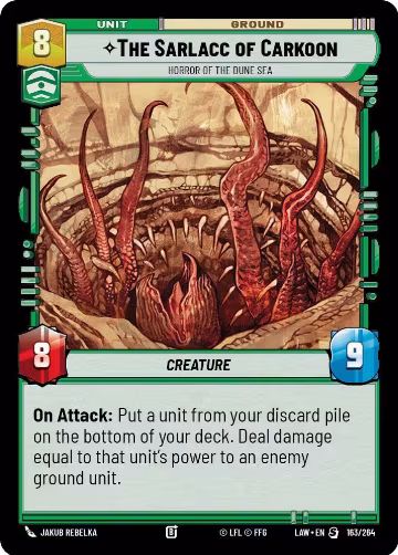 The Sarlacc of Carkoon - Horror of the Dune Sea (163/264), A Lawless Time — Star Wars card price