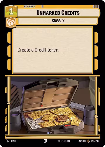 Unmarked Credits (244/264), A Lawless Time — Star Wars card price
