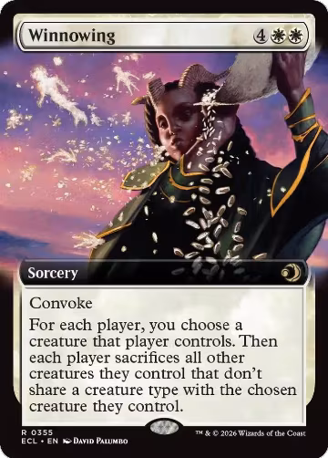 Winnowing (Extended Art) (355), Lorwyn Eclipsed — Magic card price