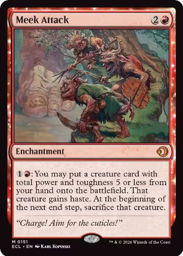 Meek Attack (151), Lorwyn Eclipsed — Magic card price