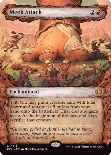 Meek Attack (0319) (Showcase) (319), Lorwyn Eclipsed — Magic card price