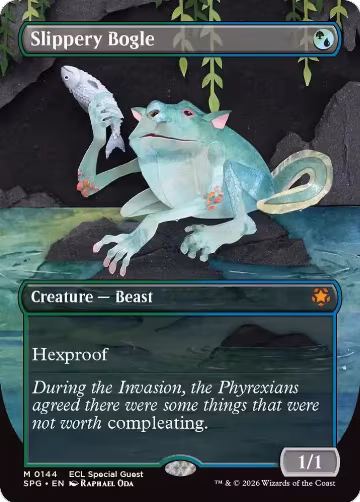 Slippery Bogle (Borderless) (144), Special Guests — Magic card price