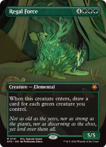 Regal Force (Borderless) (141), Special Guests — Magic card price