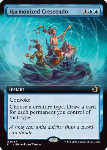 Harmonized Crescendo (Extended Art) (357), Lorwyn Eclipsed — Magic card price