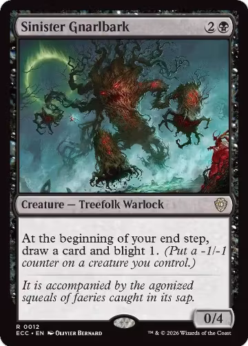 Sinister Gnarlbark (12), Commander: Lorwyn Eclipsed — Magic card price