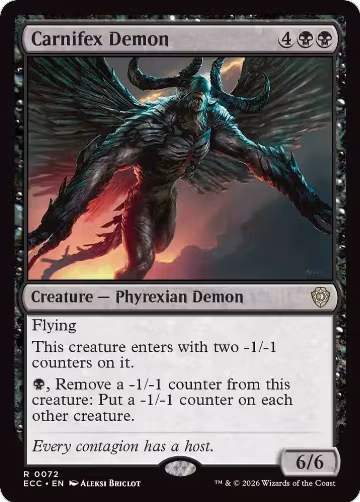 Carnifex Demon (72), Commander: Lorwyn Eclipsed — Magic card price