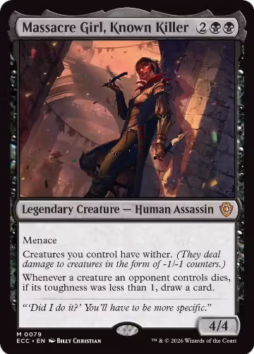 Massacre Girl, Known Killer (79), Commander: Lorwyn Eclipsed — Magic card price