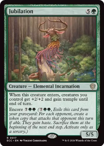 Jubilation (17), Commander: Lorwyn Eclipsed — Magic card price