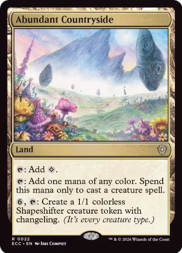 Abundant Countryside (22), Commander: Lorwyn Eclipsed — Magic card price