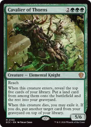 Cavalier of Thorns (100), Commander: Lorwyn Eclipsed — Magic card price