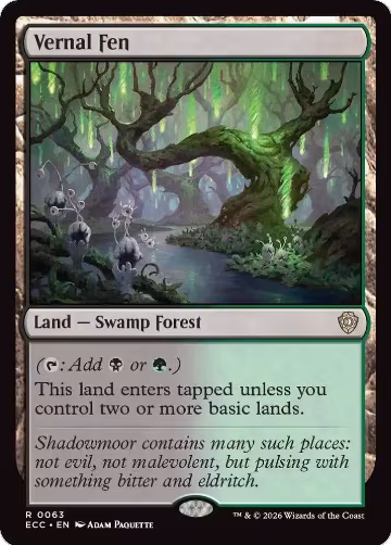 Vernal Fen (63), Commander: Lorwyn Eclipsed — Magic card price
