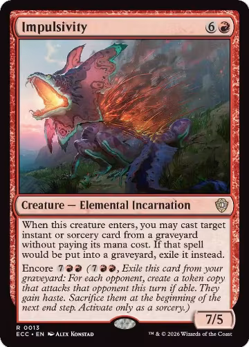 Impulsivity (13), Commander: Lorwyn Eclipsed — Magic card price