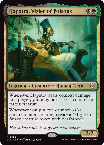 Hapatra, Vizier of Poisons (123), Commander: Lorwyn Eclipsed — Magic card price