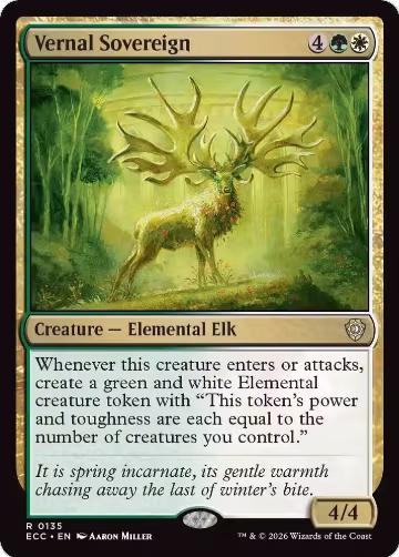 Vernal Sovereign (135), Commander: Lorwyn Eclipsed — Magic card price