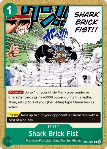 Shark Brick Fist (EB04-020), The Azure Sea's Seven — One Piece card price