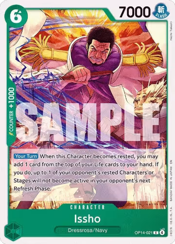 Issho - OP14-021 (OP14-021), The Azure Sea's Seven — One Piece card price