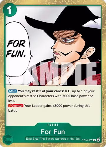 For Fun (OP14-037), The Azure Sea's Seven — One Piece card price