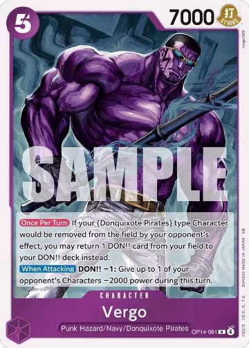 Vergo (OP14-061), The Azure Sea's Seven — One Piece card price