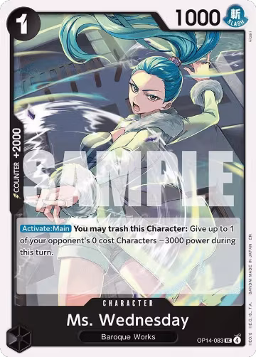 Ms. Wednesday (OP14-083), The Azure Sea's Seven — One Piece card price