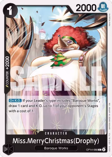 Miss.MerryChristmas(Drophy) (OP14-088), The Azure Sea's Seven — One Piece card price