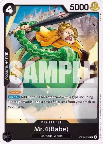 Mr.4(Babe) (OP14-093), The Azure Sea's Seven — One Piece card price