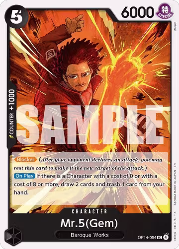 Mr.5(Gem) (OP14-094), The Azure Sea's Seven — One Piece card price