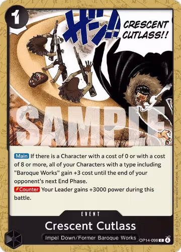 Crescent Cutlass (OP14-098), The Azure Sea's Seven — One Piece card price