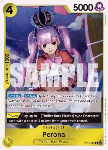 Perona - OP14-111 (OP14-111), The Azure Sea's Seven — One Piece card price