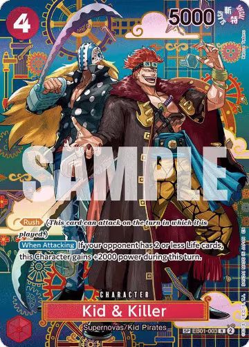 Kid & Killer - EB01-003 (SP) (EB01-003), The Azure Sea's Seven — One Piece card price