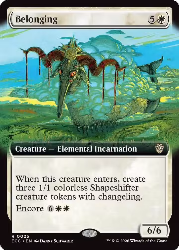 Belonging (Extended Art) (25), Commander: Lorwyn Eclipsed — Magic card price