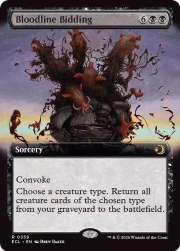 Bloodline Bidding (Extended Art) (359), Lorwyn Eclipsed — Magic card price