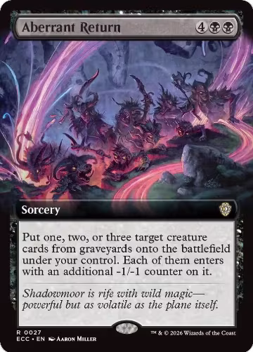 Aberrant Return (Extended Art) (27), Commander: Lorwyn Eclipsed — Magic card price