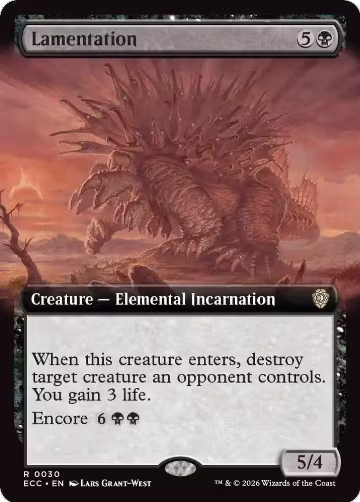Lamentation (Extended Art) (30), Commander: Lorwyn Eclipsed — Magic card price